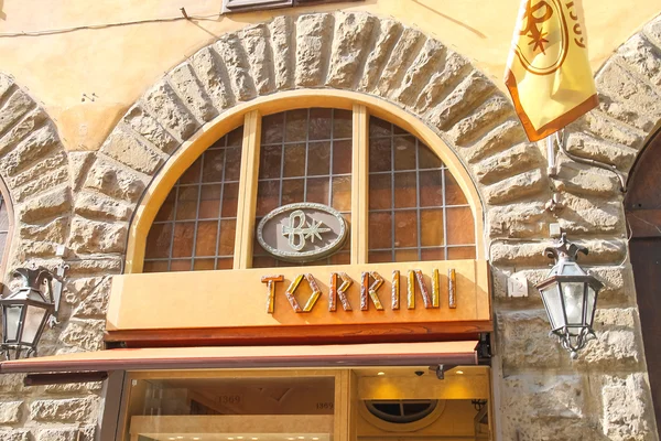 Sinalização joalharia Torrini. Florença, Itália — Fotografia de Stock