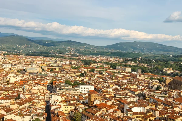 Bovenaanzicht van het historische centrum van florence, Italië — Stockfoto