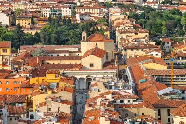 Bovenaanzicht van het historische centrum van florence, Italië — Stockfoto