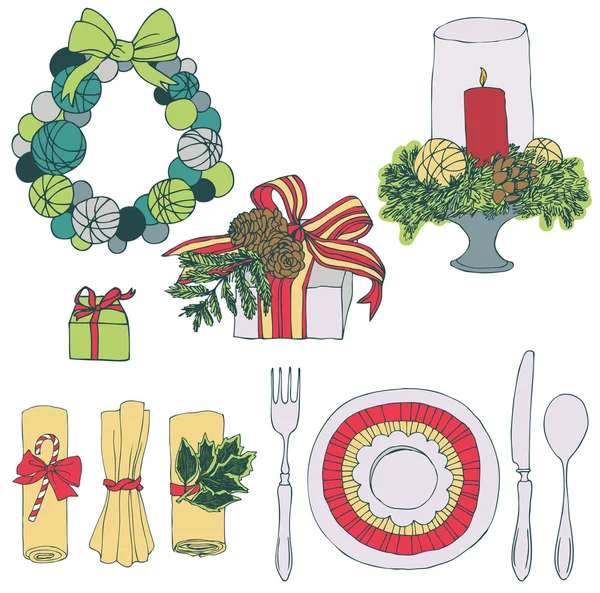 Christmas set — Stock Vector