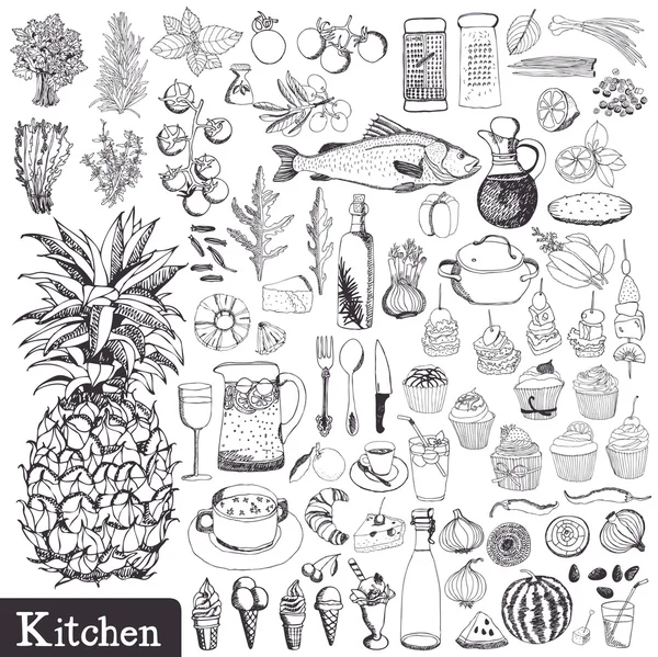 Kitchen set — Stock Illustration Kitchen set Stock Vector