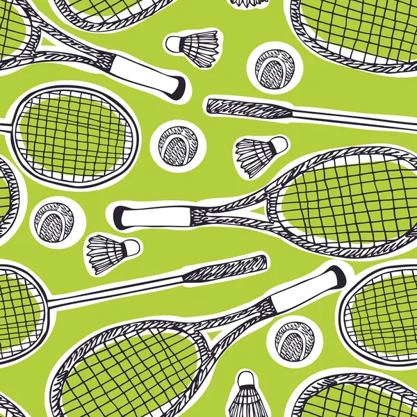 Badminton e lo sfondo tennis — Vettoriale Stock