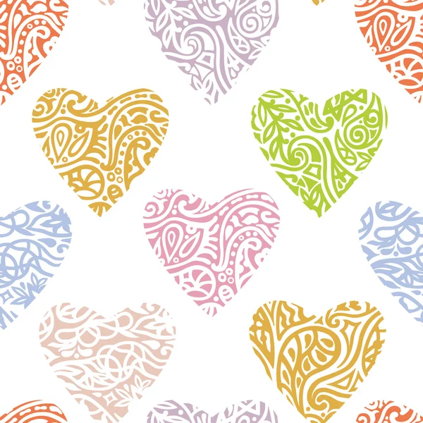 Heart ornate background — Stock Vector