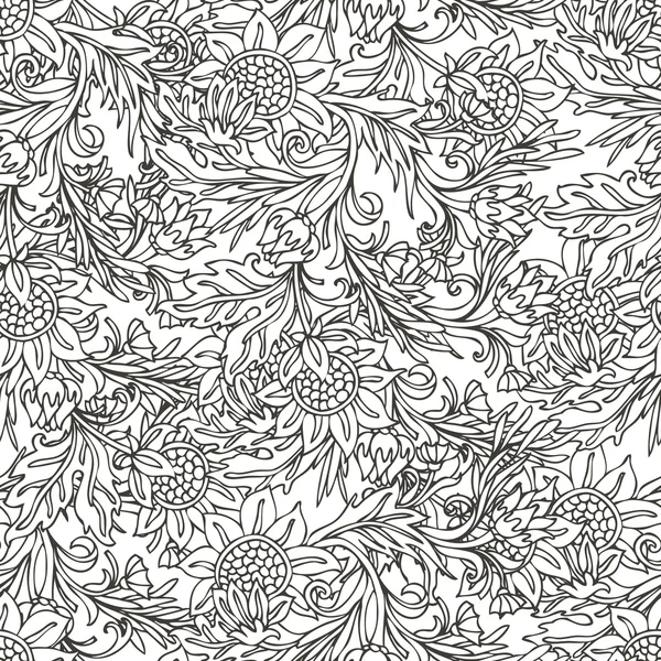 Flores patrón sin costura — Archivo Imágenes Vectoriales