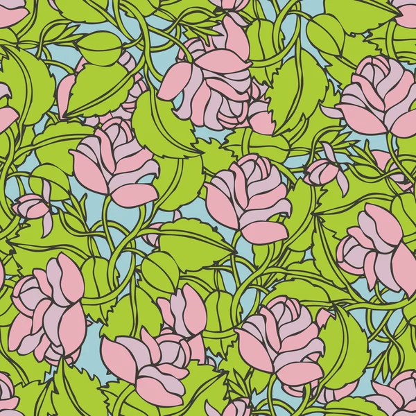 Fondo rosas rosadas — Vector de stock