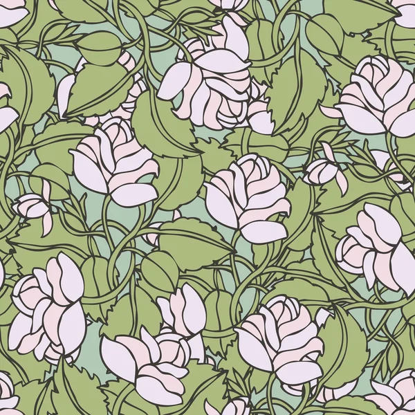 Fondo rosas blancas — Vector de stock