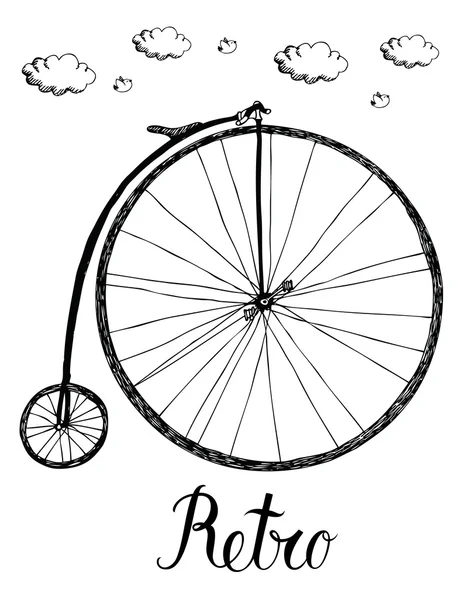 Bicicleta retro — Vector de stock