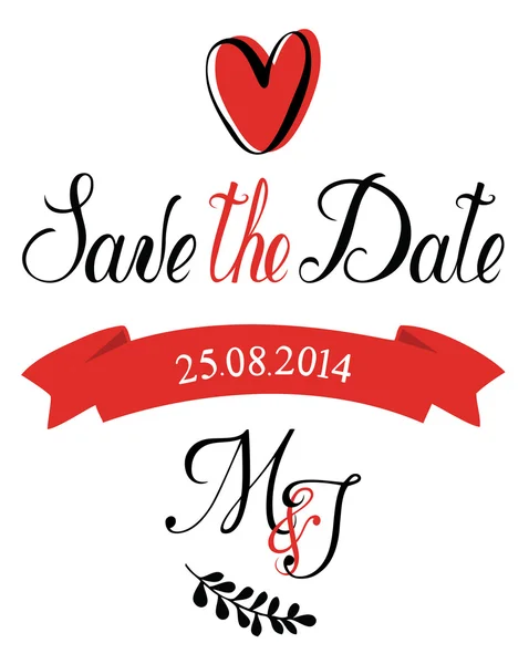 Save the Date M&J — Stock Vector