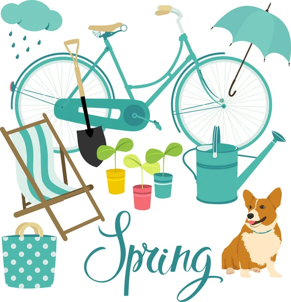 Lente illustratie — Stockvector