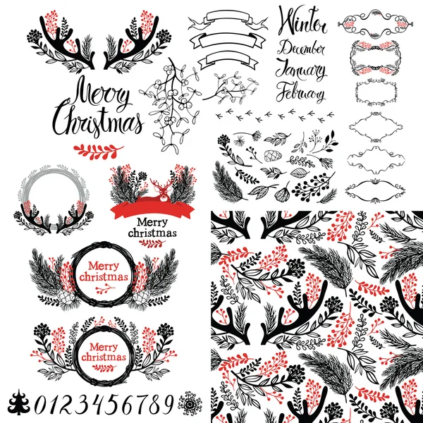 Merry Christmas set — Stock Vector