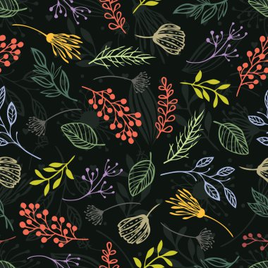 Ormanı otlar. koyu arka plan