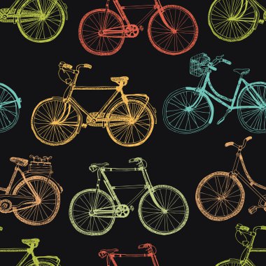 Vintage Bisiklet, kesintisiz renkli arka plan