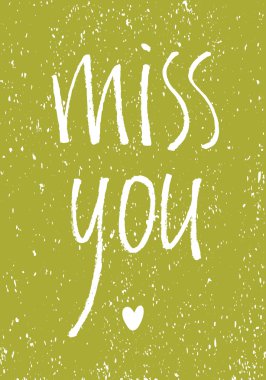 vintage design kart özledim