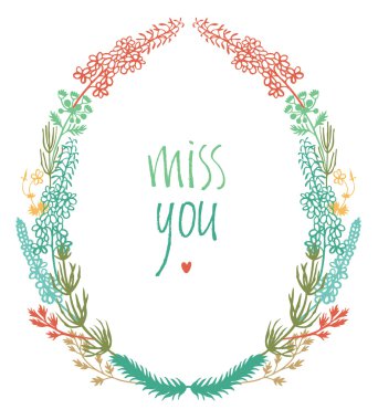 Bayan kartı ile renkli çiçek vignette tasarlama