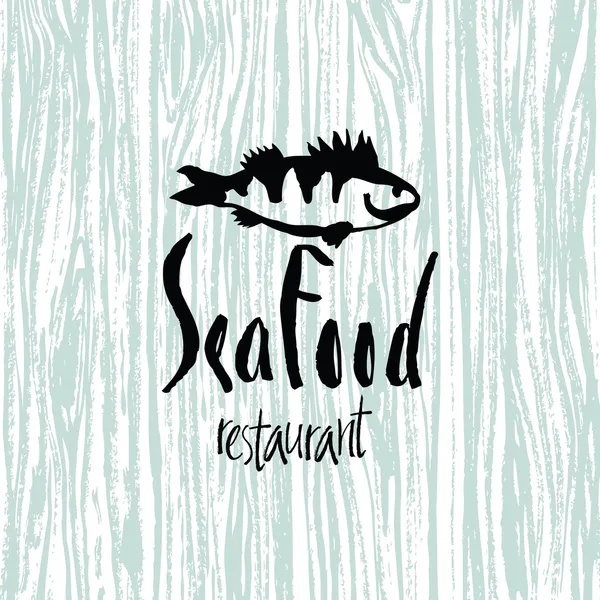 Tarjeta de diseño Sea Food — Vector de stock