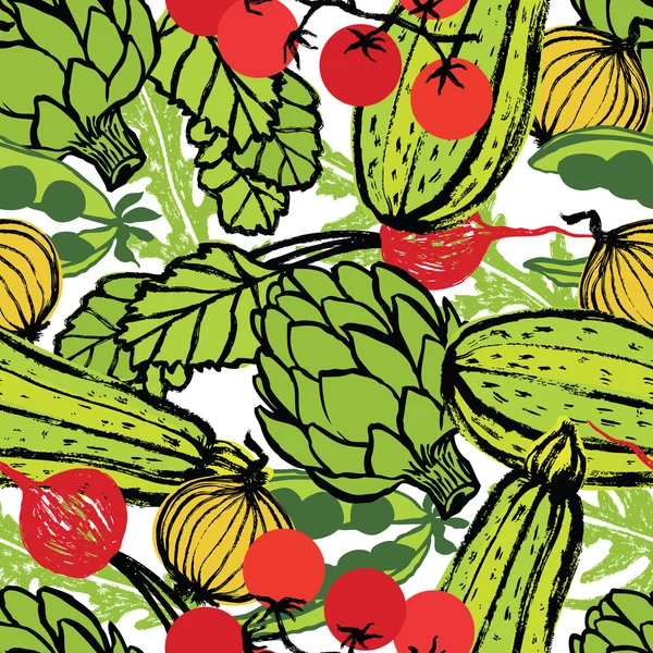 Healthy food seamless pattern — Stock Vector