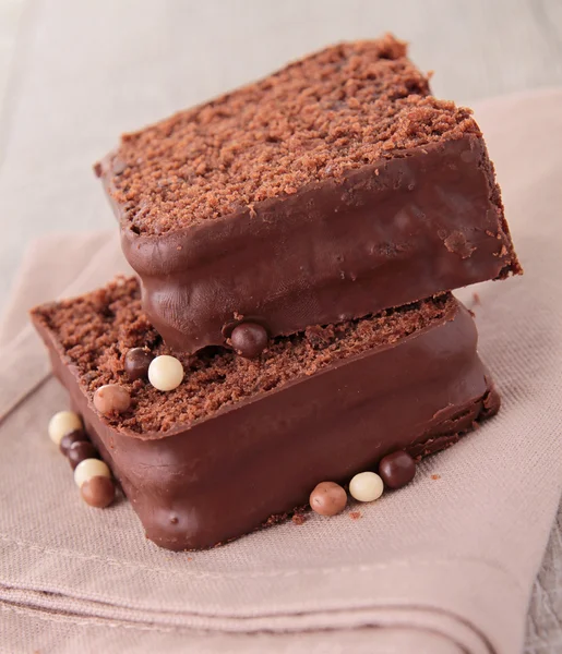 Torta de chocolate e doces — Fotografia de Stock