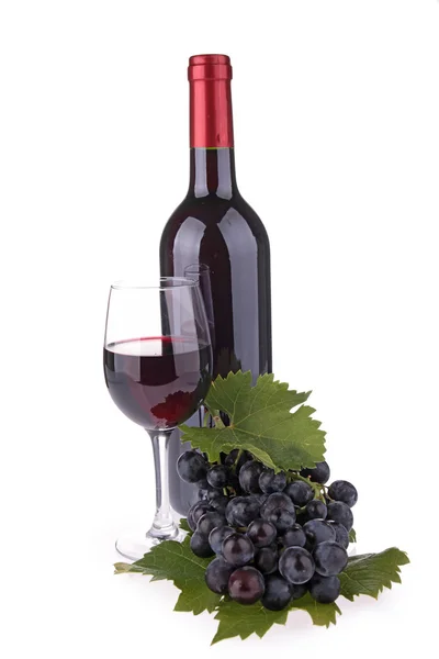 Ізольована червоне вино — стокове фото