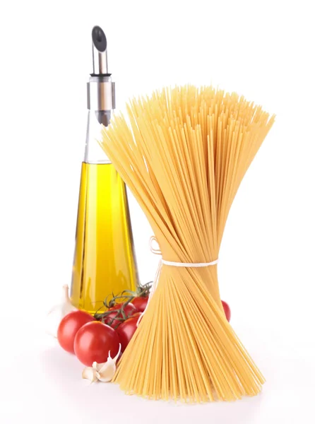 Spagetti och ingrediens — Stockfoto