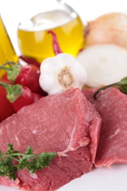 Close up on raw meat