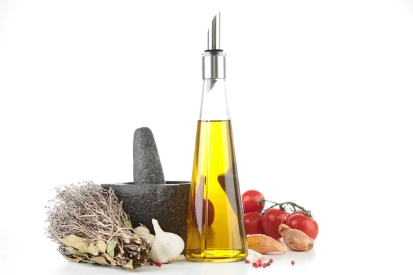 Cooking oil and ingredient — Stock Photo, Image