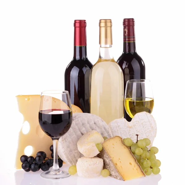 Wine and cheese — Stock Photo, Image