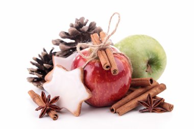 elma, tarçın ve dekorasyon