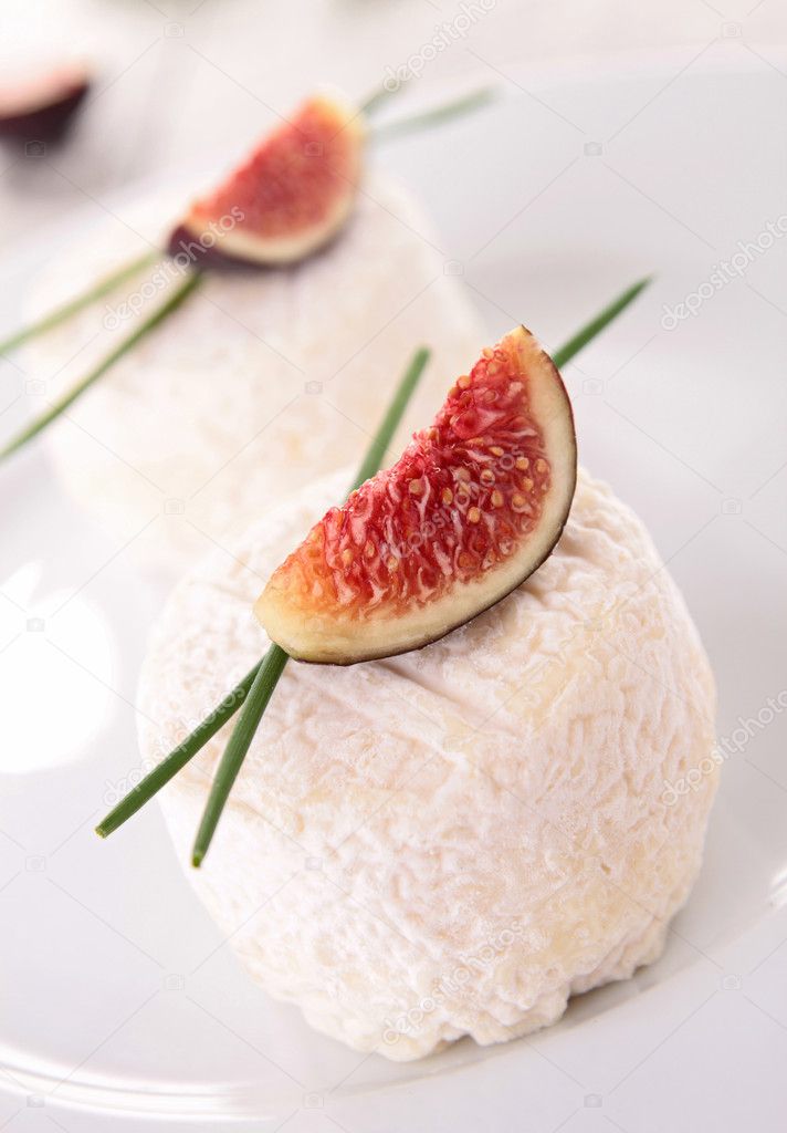 Goat cheese and fresh fig