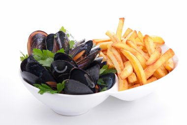 Midye ve patates kızartması