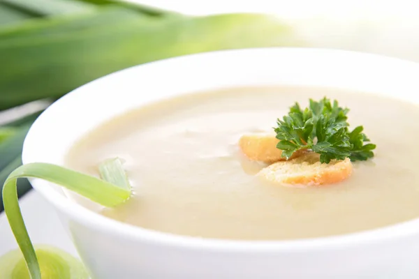 Leek soup — Stock Photo, Image