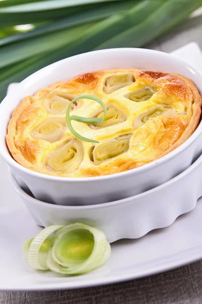 Quiche s pórkem — Stock fotografie