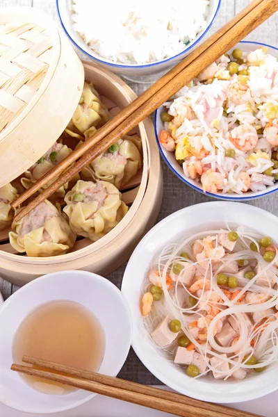 Assortment of asia food — Stock Photo, Image