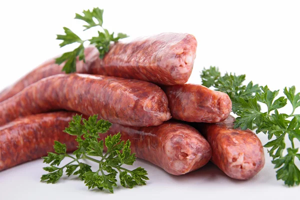 Raw sausage and ingredient — Stock Photo, Image