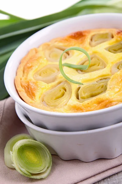 Leek quiche — Stock Photo, Image