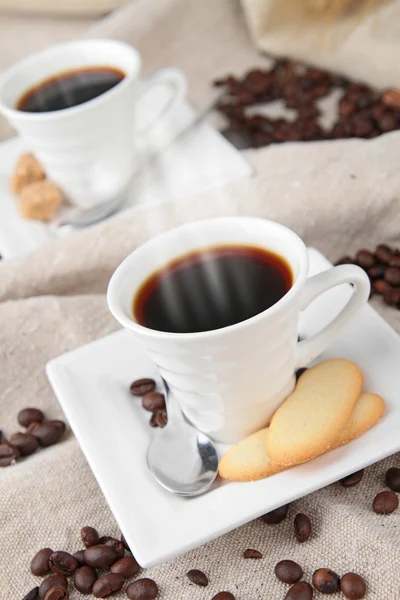 Kaffekopp och kex — Stockfoto