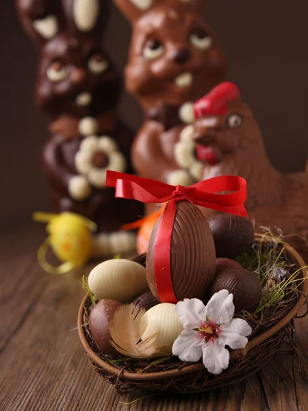 Oeuf de Pâques au chocolat — Photo