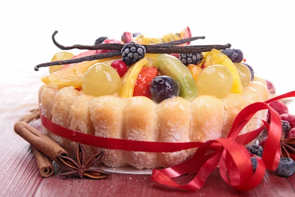 Fruit charlotte — Stock Photo, Image