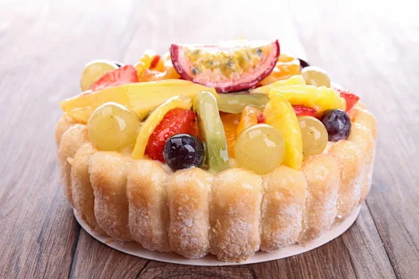 Fruit charlotte — Stock Photo, Image