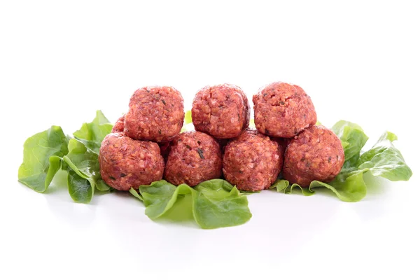 Raw meatball on white — Stock Photo, Image