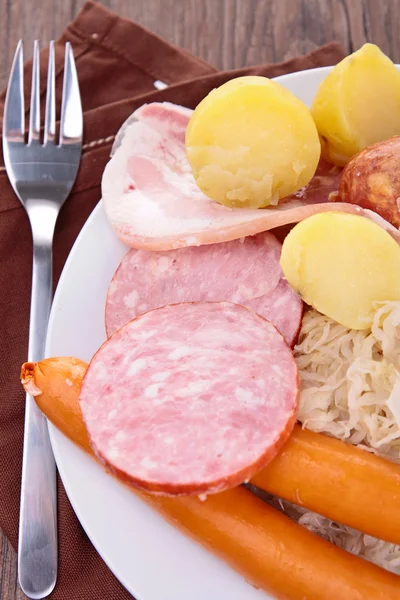 Teller von choucroute — Stockfoto