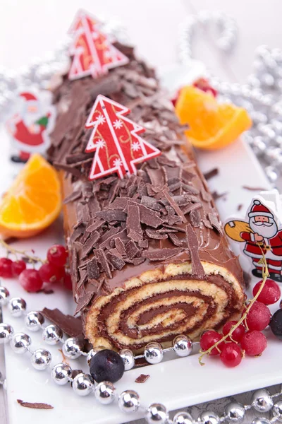 Yule log — Stockfoto