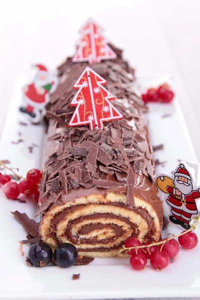 Yule log — Stok fotoğraf