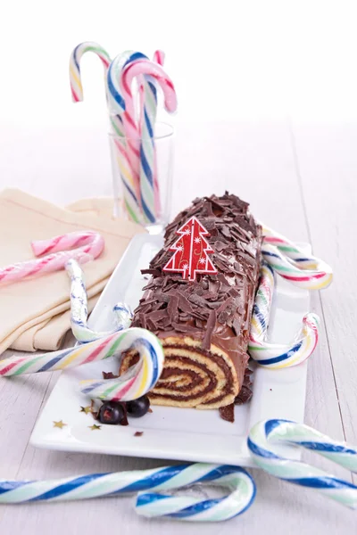 Yule log — Stockfoto