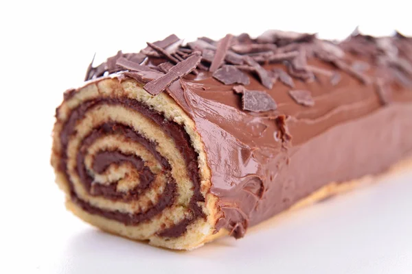 Chocolate swiss roll — Stock Photo, Image