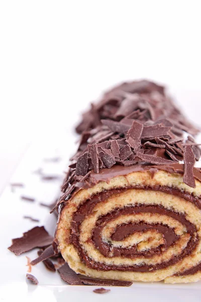 Cioccolato rotolo svizzero — Foto Stock