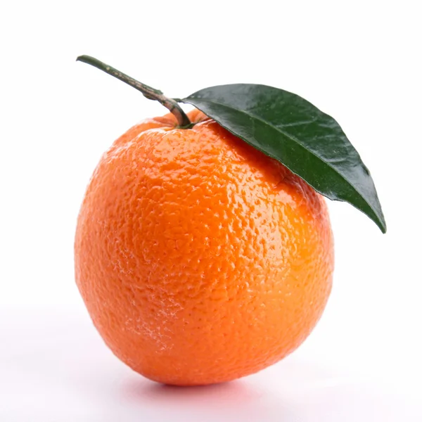 Ripe orange isolated on white background — Stock Photo, Image