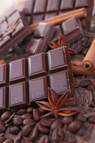 Barra de chocolate e pazes — Fotografia de Stock