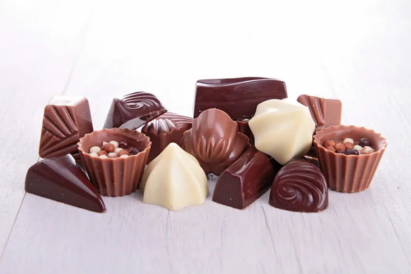 Ассортимент шоколада — стоковое фото