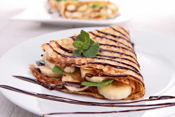 Banana crepe — Stock Photo, Image