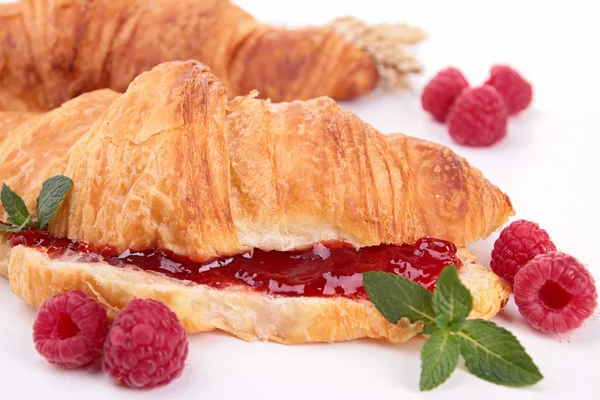 Croissant and berry — Stock Photo, Image